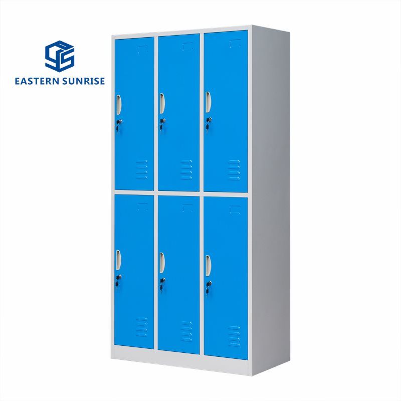 6 Door Metal Wardrobe Storage Cabinet