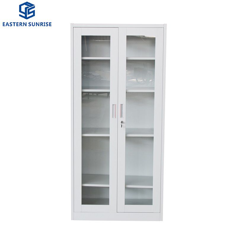 Full Glass Door Metal Filing Storage Cabinet