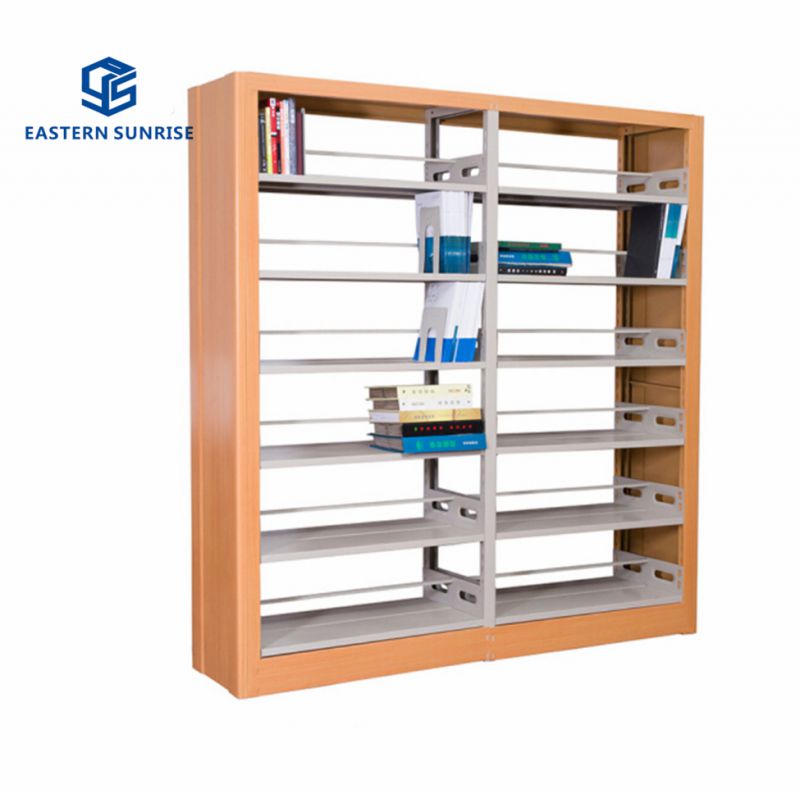 Steel-Wood Bookshelf Library Office Furniture