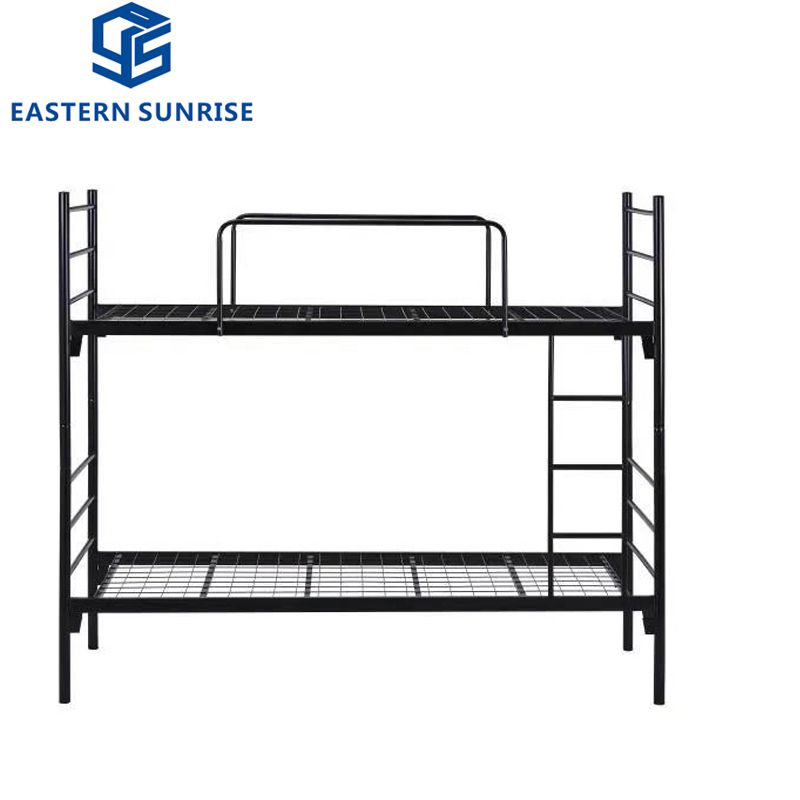 European Bunk Bed Metal Double Decker Bed Frame with Mesh 
