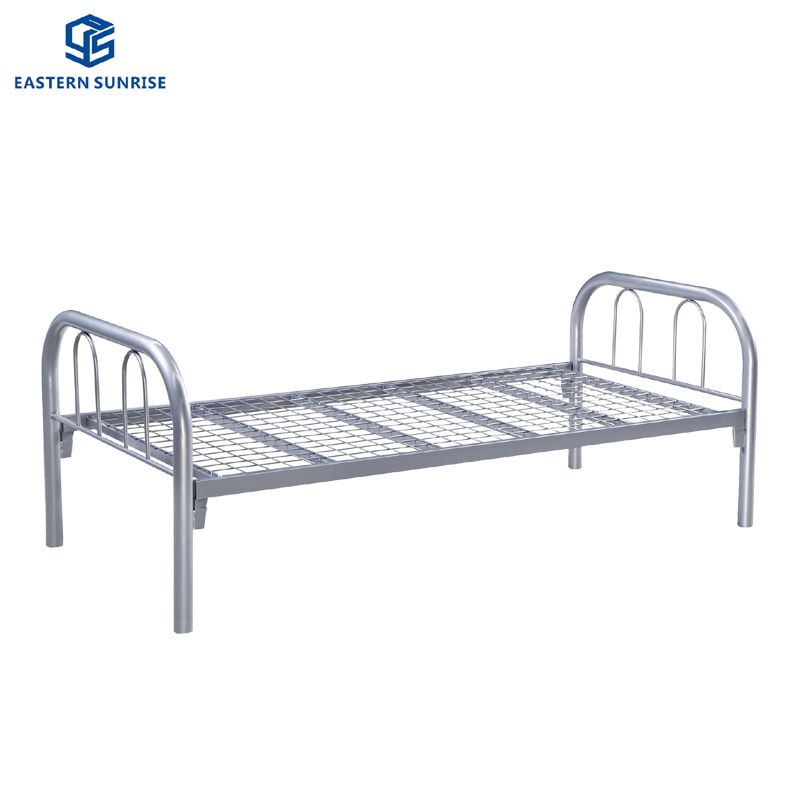 Factory Wholesale Steel Single Bed with Mesh